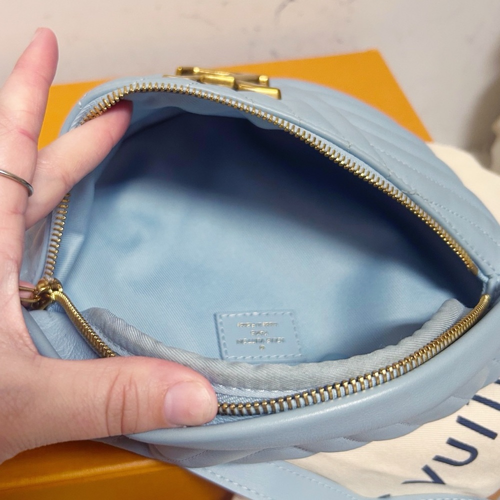 Authentic Louis Vuitton Pale Blue Wave Smooth Calfskin Bum Bag - Picture 8 of 14